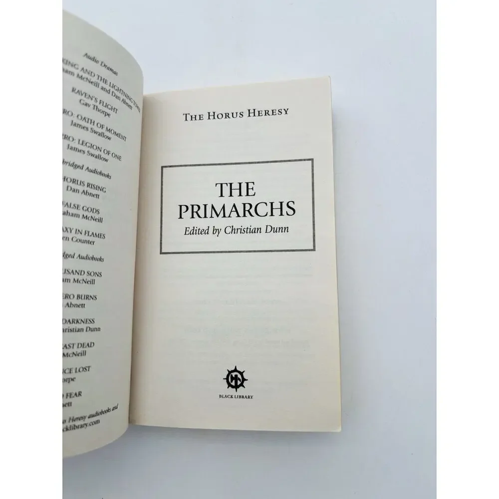 Warhammer 40k The Horus Heresy The Primarchs Christian Dunn 1st Print VG